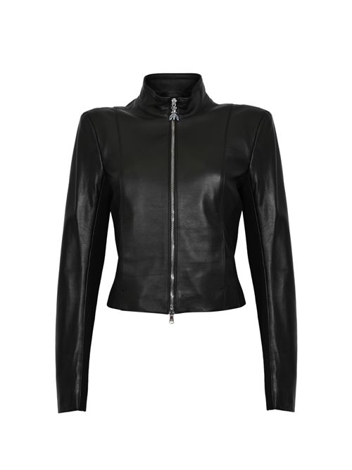 Giacca biker in pelle con inserti in maglia Patrizia Pepe | CO0001 L1HZK103